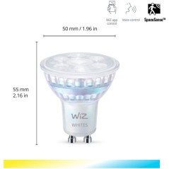 Spot - WIZ - GU10 - 50 W - Lumiere blanche et colorée - Wifi