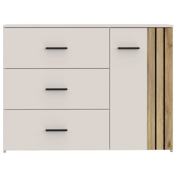 Commode WAIKATO 3 Tiroirs - Décor Cachemire - L120 x P41x H90 cm Commode WAIKATO 3 Tiroirs - Décor Cachemire - L120 x P41x H90 cm