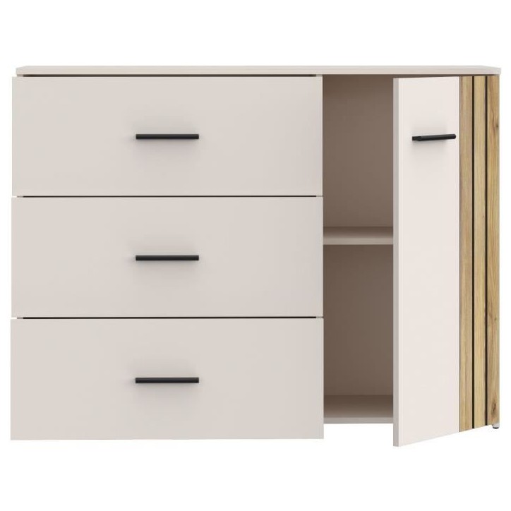 Commode WAIKATO 3 Tiroirs - Décor Cachemire - L120 x P41x H90 cm Commode WAIKATO 3 Tiroirs - Décor Cachemire - L120 x P41x H90 cm
