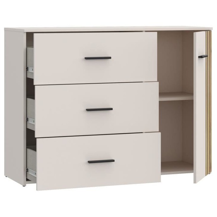 Commode WAIKATO 3 Tiroirs - Décor Cachemire - L120 x P41x H90 cm Commode WAIKATO 3 Tiroirs - Décor Cachemire - L120 x P41x H90 cm