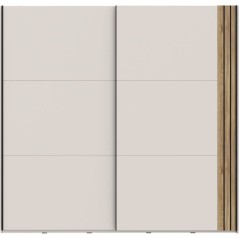 Armoire WAIKATO - Cachemire - 2 portes coulissantes - L220 x P61 x H21