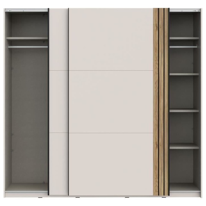 Armoire WAIKATO - Cachemire - 2 portes coulissantes - L220 x P61 x H210,5 cm Armoire WAIKATO - Cachemire - 2 portes coulissantes - L220 x P61 x H210,5 cm
