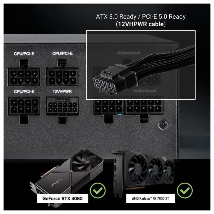 BITFENIX BFG GOLD 850W (80+ Gold) ATX 3.0 - Alimentation PC - 850W BITFENIX BFG GOLD 850W (80+ Gold) ATX 3.0 - Alimentation PC - 850W