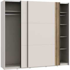 Armoire WAIKATO - Cachemire - 2 portes coulissantes - L220 x P61 x H21