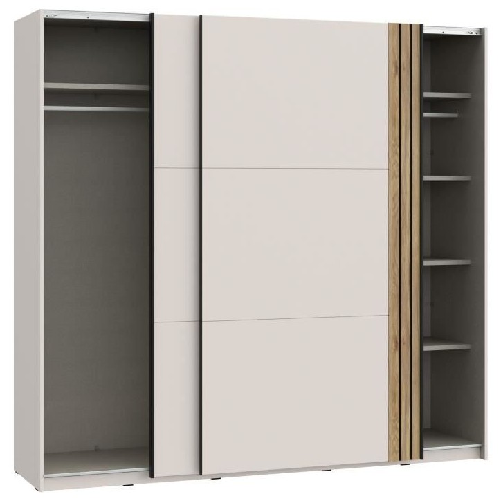 Armoire WAIKATO - Cachemire - 2 portes coulissantes - L220 x P61 x H210,5 cm Armoire WAIKATO - Cachemire - 2 portes coulissantes - L220 x P61 x H210,5 cm