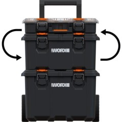 Systeme modulaire 3 en 1 - WORW BY KETER - STACK N ROLL - 48 x 39 x 69