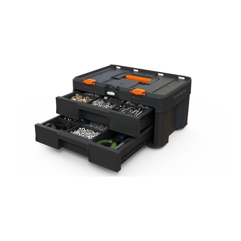 Rangement 2 tiroirs - WORX BY KETER - STACK N ROLL - 48 x 33 x 23 cm -