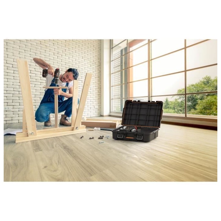 Malette a outils électrique - WORW BY KETER - STACK N ROLL - 48 x 33 x 15 cm - Noir Malette a outils électrique - WORW BY KETER - STACK N ROLL - 48 x 33 x 15 cm - Noir