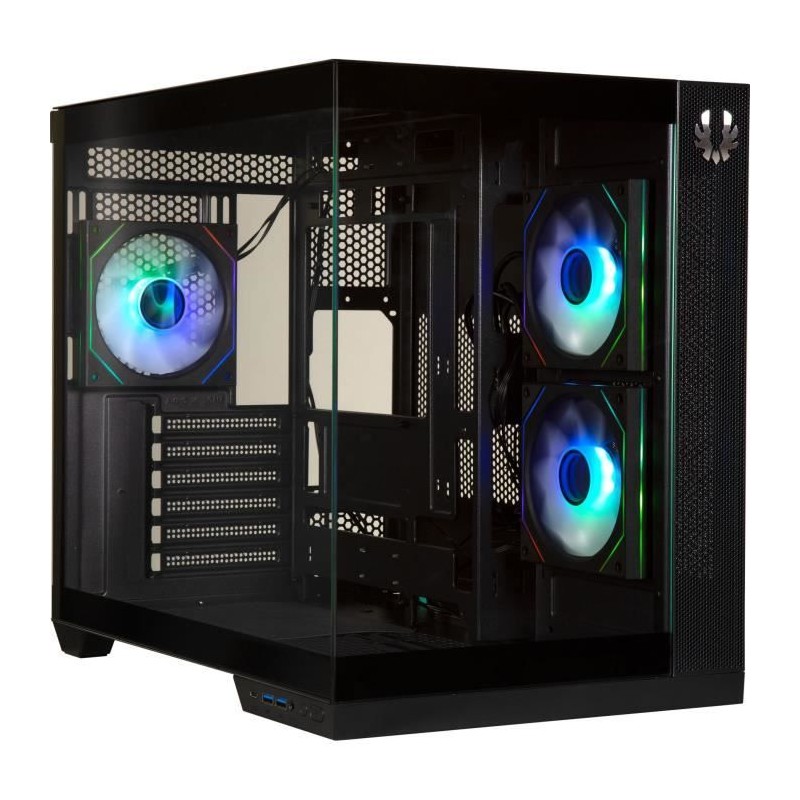 Boîtier PC - BITFENIX - Triton - Cube - ATX - Noir - Verre trempé - Boîtier PC - BITFENIX - Triton - Cube - ATX - Noir - Verre trempé -