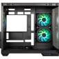 Boîtier PC - BITFENIX - Triton - Cube - ATX - Noir - Verre trempé - USB-C et A-RGB