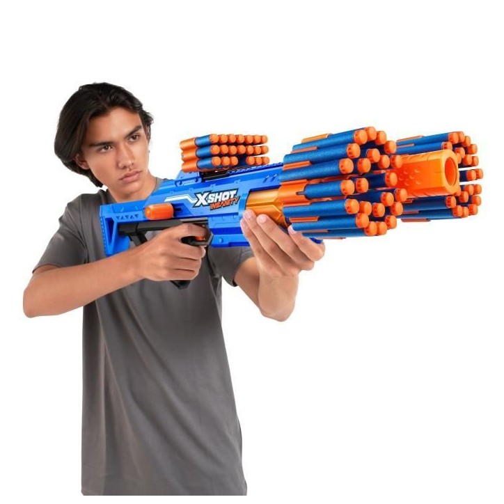 Blaster a Tir Rapide - ZURU - XSHOT Insanity Berzerko - Blaster a canon rotatif avec 8 fléchettes et tir rapide jusqu'a 27 metr Blaster a Tir Rapide - ZURU - XSHOT Insanity Berzerko - Blaster a canon rotatif avec 8 fléchettes et tir rapide jusqu'a 27 metr