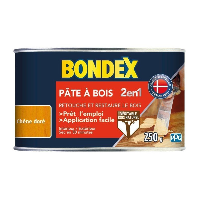 Pâte a bois 2 en 1 Chene doré - BONDEX - 250g