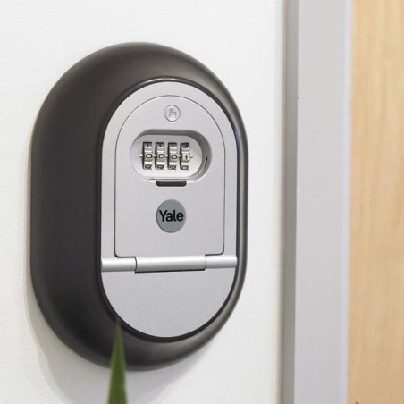 Boîte a clés sécurisée a code programmable 4 chiffres - YALE - Y500 - Résistant aux intempéries et aux effractions - Gris/