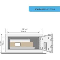 Coffre-fort Électronique - YALE - YLV/200/DB2 - Format Ordinateur 24L
