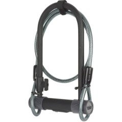 Antivol U a clé de Sécurité + Câble pour Vélo et VTT - YALE - YUL2C/13/230/1 - Certifié Sold Secure Silver - 4 clés fourn