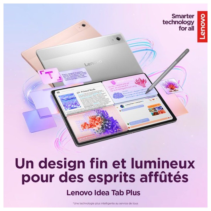 Tablette Tactile LENOVO IdeaTab Plus | 12,1 2,5K IPS - 8 Go RAM - 256 Go Stockage - Gris - Stylet + Folio Tablette Tactile LENOVO IdeaTab Plus | 12,1 2,5K IPS - 8 Go RAM - 256 Go Stockage - Gris - Stylet + Folio
