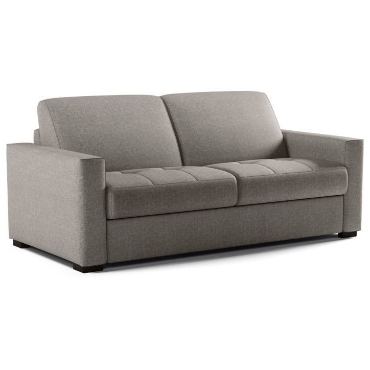 Canapé convertible express - MARIUS - Tissu Beige - matelas 14cm - 190 x 100 x 87 cm