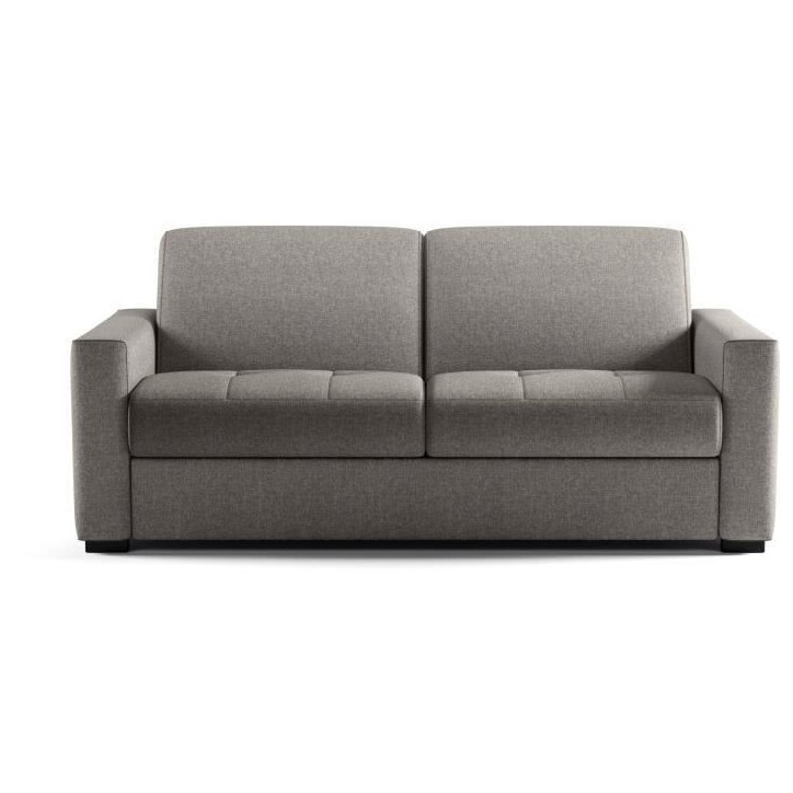 Canapé convertible express - MARIUS - Tissu Beige - matelas 14cm - 190 x 100 x 87 cm
