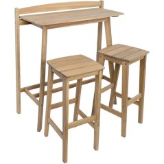 Ensemble bar de jardin - ZANZIBAR - Bois d'Acacia FSC - 1 table haute