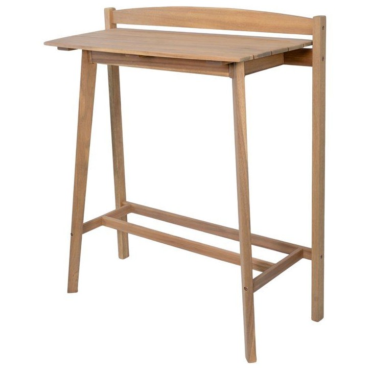 Ensemble bar de jardin - ZANZIBAR - Bois d'Acacia FSC - 1 table haute 100x44,5xH.112 cm - 2 tabourets 35x37xH.72 cm - 2 personne Ensemble bar de jardin - ZANZIBAR - Bois d'Acacia FSC - 1 table haute 100x44,5xH.112 cm - 2 tabourets 35x37xH.72 cm - 2 personne