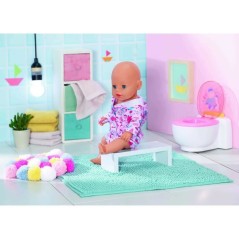 Peignoir - BABY BORN - Motif parc aquatique - Avec capuche et cintre -