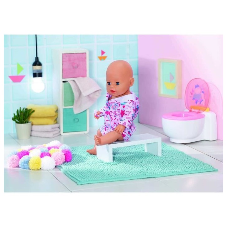 Peignoir - BABY BORN - Motif parc aquatique - Avec capuche et cintre - Pour poupon 43cm Peignoir - BABY BORN - Motif parc aquatique - Avec capuche et cintre - Pour poupon 43cm