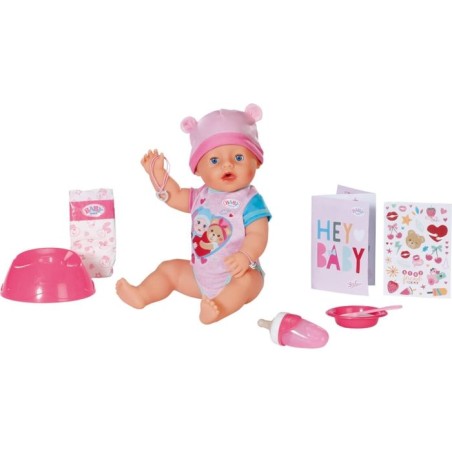 Poupon - BABY BORN - Emma - 10 fonctions - 10 accessoires - Sans piles
