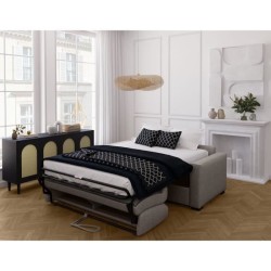 Canapé convertible express - MARIUS - Tissu Beige - matelas 14cm - 19