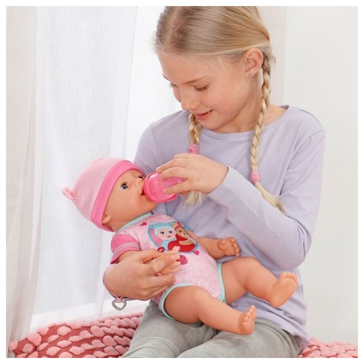 Poupon - BABY BORN - Emma - 10 fonctions - 10 accessoires - Sans piles - 43cm - Des 3 ans