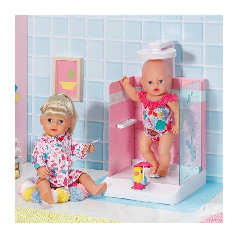 Douche jouet - BABY BORN - Pompe électronique - Pare-éclaboussures i