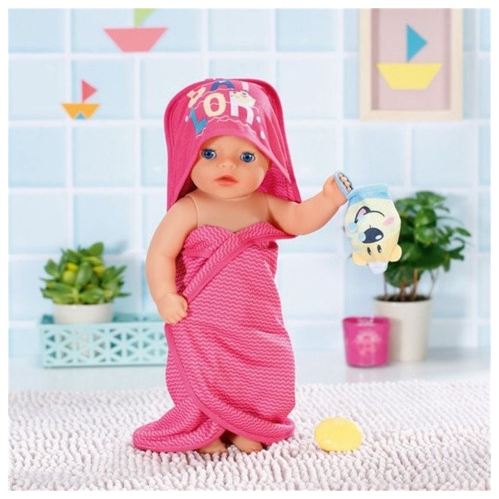 BABY born Bath Serviette de bain a capuche et gant de toilettes BABY born Bath Serviette de bain a capuche et gant de toilettes