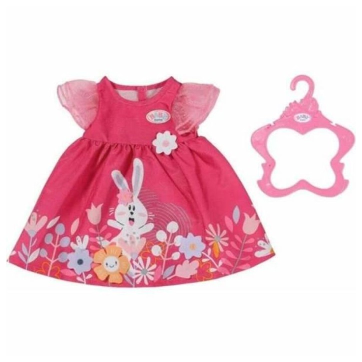 Robe - BABY BORN - Motif fleurs - Manches en tulle - Avec cintre - Pour poupon 43cm Robe - BABY BORN - Motif fleurs - Manches en tulle - Avec cintre - Pour poupon 43cm