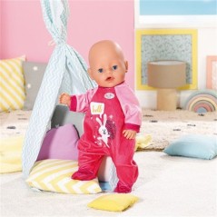 Combinaison - BABY BORN - Rose - Motif lapin - Avec cintre - Pour poup