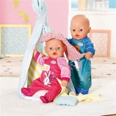Combinaison - BABY BORN - Rose - Motif lapin - Avec cintre - Pour poup