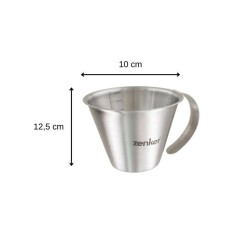 Set de 2 verres doseurs gradués - ZENKER - Inox - 250 ml et 1 litre