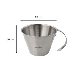 Set de 2 verres doseurs gradués - ZENKER - Inox - 250 ml et 1 litre