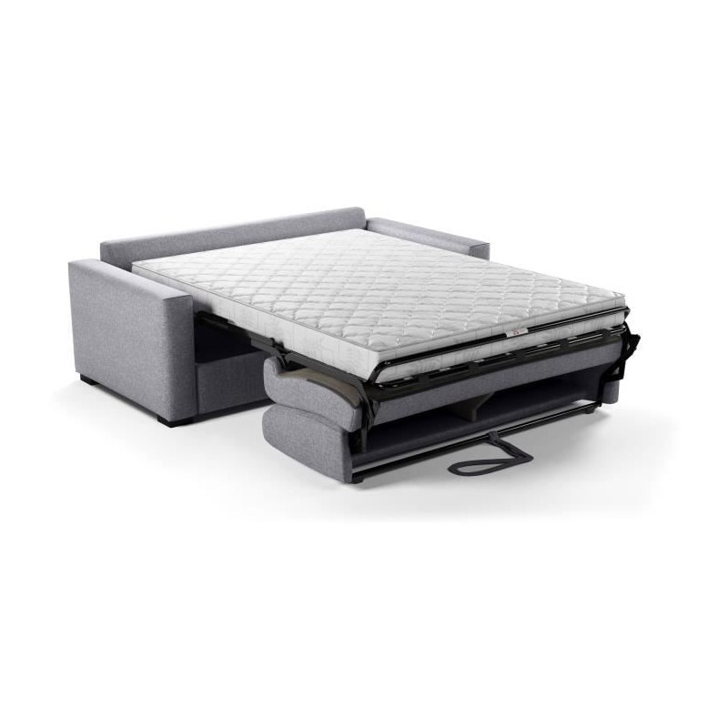 Canapé convertible express - MARIUS - Tissu Gris clair - matelas 14cm Canapé convertible express - MARIUS - Tissu Gris clair - matelas 14cm