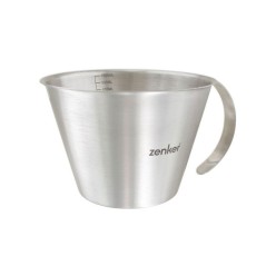 Set de 2 verres doseurs gradués - ZENKER - Inox - 250 ml et 1 litre