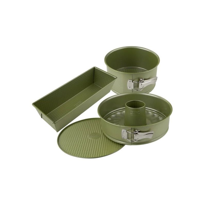 Ensemble de 3 moules a gâteaux - ZENKER - Green Vision - 18 a 30 cm