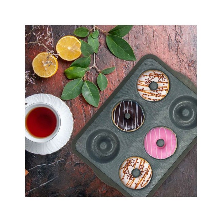 Moule 6 donuts - ZENKER - 36 x 26 cm - Silicone fibre de verre - Noir Moule 6 donuts - ZENKER - 36 x 26 cm - Silicone fibre de verre - Noir