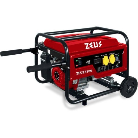 Groupe électrogene essence - ZEUZ - 3000 W - Autonomie 9 h - Moteur 4