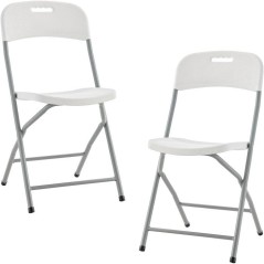 Lot de 2 chaises de réception pliantes - TERRANOVA - 48x44,5xH86 cm -