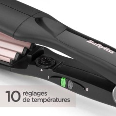 Fer a gaufrer - BABYLISS 2165CE - Plaques larges de 35 mm - 10 tempér