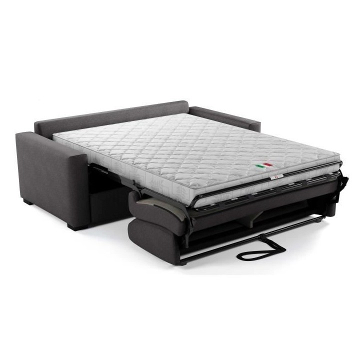 Canapé convertible express - MARIUS - Tissu Anthracite - matelas 14cm - 190 x 100 x 87 cm Canapé convertible express - MARIUS - Tissu Anthracite - matelas 14cm - 190 x 100 x 87 cm