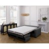 Canapé convertible express - MARIUS - Tissu Anthracite - matelas 14cm