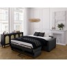 Canapé convertible express - MARIUS - Tissu Anthracite - matelas 14cm
