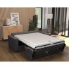 Canapé convertible express - MARIUS - Tissu Anthracite - matelas 14cm
