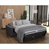 Canapé convertible express - MARIUS - Tissu Anthracite - matelas 14cm