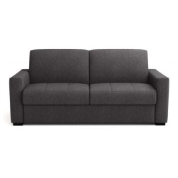 Canapé convertible express - MARIUS - Tissu Anthracite - matelas 14cm