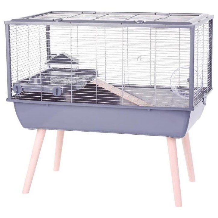 ZOLUX Cage rongeur surélevée Néolife - Pour hamster - 78 x 48 x 75 cm - Gris ZOLUX Cage rongeur surélevée Néolife - Pour hamster - 78 x 48 x 75 cm - Gris